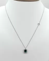 Girocollo Smeraldo 0,97 ct con diamanti 0,21 ct ReCarlo