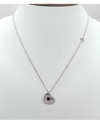 Girocollo Rubino 0,33 ct con diamanti 0,39 ct ReCarlo