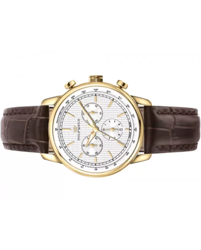 Anniversary Crono quadrante bianco 40mm Philip Watch Ref R8271650001