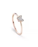 Anello oro Rosa e Bianco con Diamanti 0,03ct