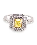 Anello Diamante Fancy Color 0,70ct e diamanti 0,41ct