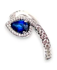 Anello Zaffiro 0,59 ct e Diamanti 0,36 ct Giorgio Visconti