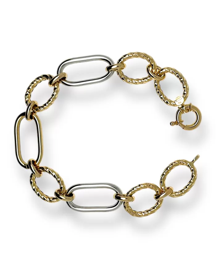 Bracciale in Oro Giallo e Bianco Spagnoletti 1945