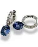 Orecchini Zaffiro blu 2,78ct e diamanti 0,24ct
