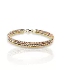 Bracciale oro Diamantato Tre Colori