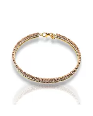 Bracciale oro Diamantato Tre Colori Dorica