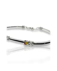 Bracciale oro bianco con Onice e smalti Arcadia