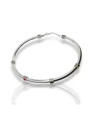 Bracciale oro bianco con Onice e smalti Arcadia