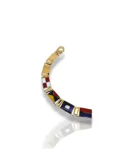 Bracciale Arcadia Oro Giallo Bandiere Nautiche 11 piastre Arcadia