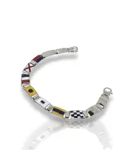 Bracciale Arcadia Oro Bianco Bandiere Nautiche 11 piastre Arcadia