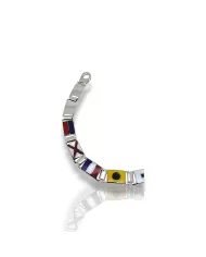 Bracciale Arcadia Oro Bianco Bandiere Nautiche 11 piastre Arcadia