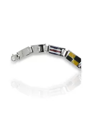 Bracciale Arcadia Oro Bianco Bandiere Nautiche 13 piastre Arcadia