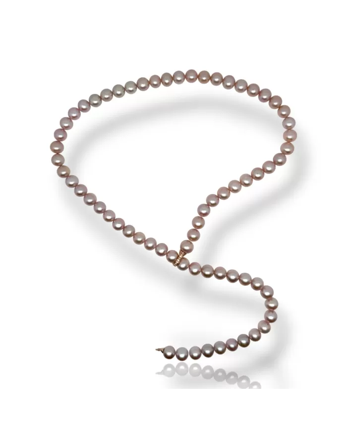 Collana sciarpa con perle Pink a scalare Coscia