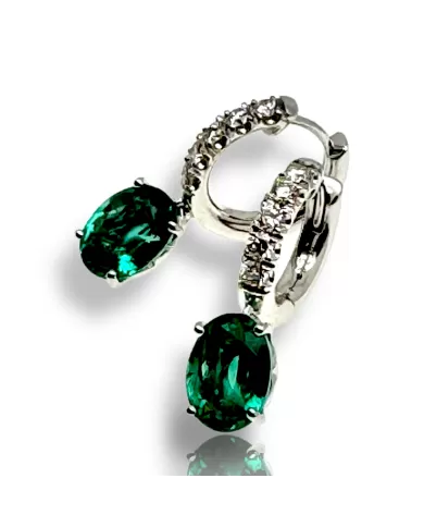 Orecchini Smeraldi 2,50ct e diamanti 0,29ct ReCarlo