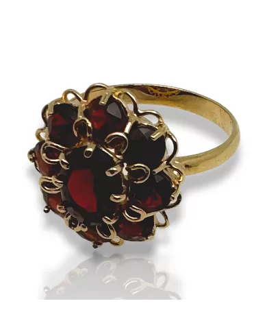 Anello oro Giallo e Granato Spagnoletti 1945