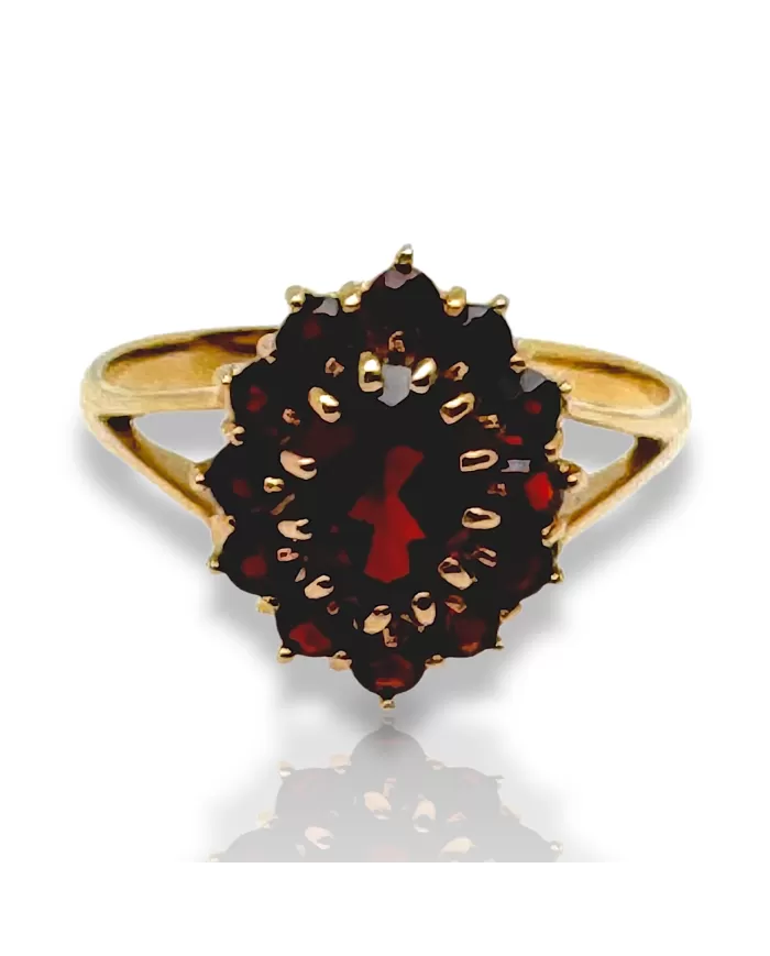 Anello oro Giallo e Granato Spagnoletti 1945