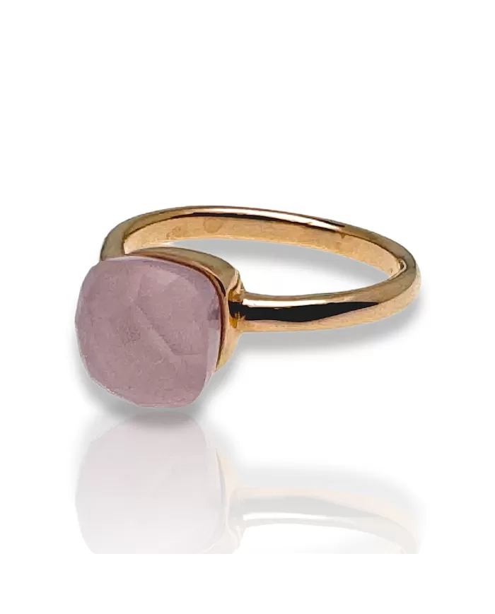 Anello in oro Rosa e Quarzo Rosa