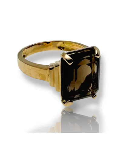 Anello in oro Giallo e Topazio Citrino Spagnoletti 1945