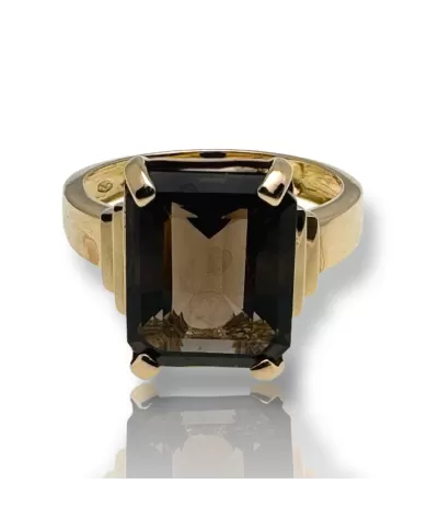 Anello in oro Giallo e Topazio Citrino Spagnoletti 1945