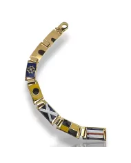 Bracciale Oro Giallo Bandiere Nautiche 13 piastre Arcadia