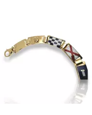 Bracciale Oro Giallo Bandiere Nautiche 13 piastre Arcadia