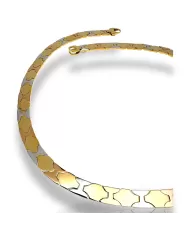 Collana piatta uomo in oro Giallo e Bianco Spagnoletti 1945