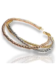 Bracciale oro diamantato Tre Colori Dorica