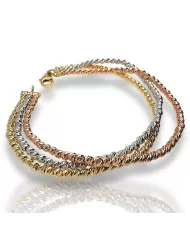 Bracciale oro diamantato Tre Colori Dorica