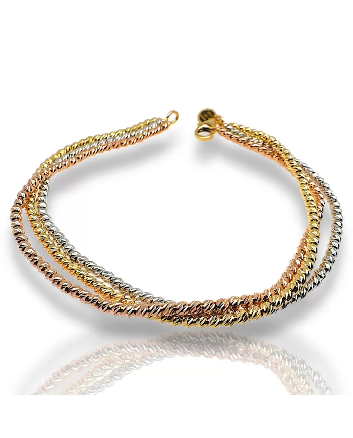 Bracciale oro diamantato Tre Colori