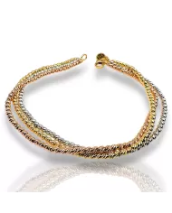 Bracciale oro diamantato Tre Colori