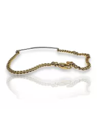 Bracciale a catena con piastra oro bianco e giallo Spagnoletti 1945