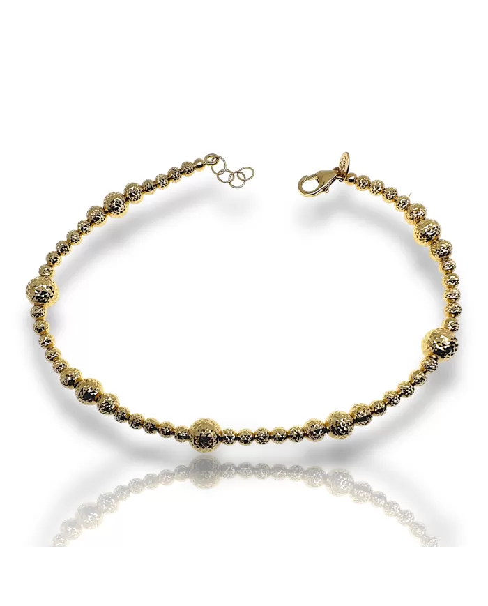 Bracciale oro a palline diamantate Spagnoletti 1945