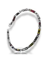 Bracciale oro bianco Bandiere Nautiche 13 piastre Arcadia