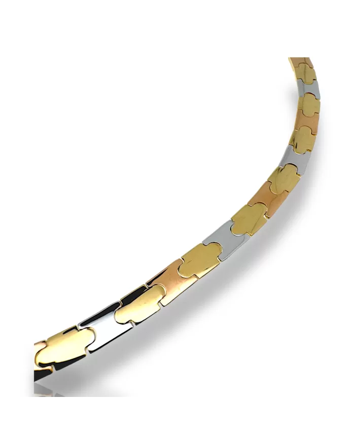 Collana piatta uomo in oro Giallo e Bianco Spagnoletti 1945