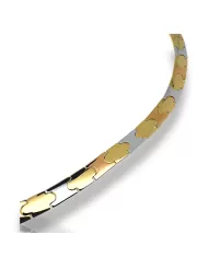 Collana piatta uomo in oro Giallo e Bianco Spagnoletti 1945