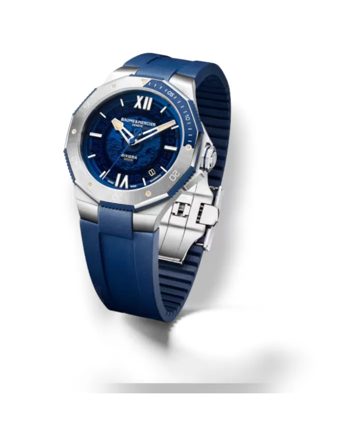 Riviera Baumatic cinturino blu Baume & Mercier Ref M0A10716