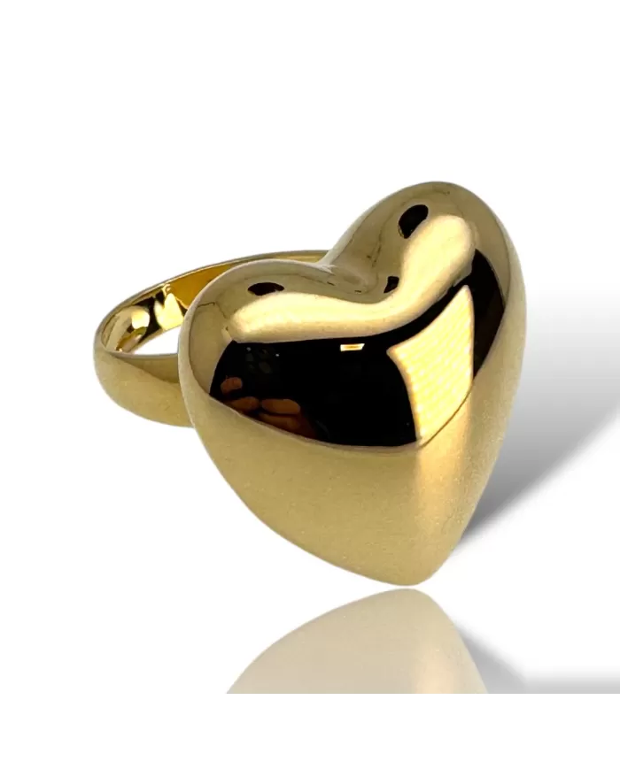 Anello cuore in oro giallo Spagnoletti 1945