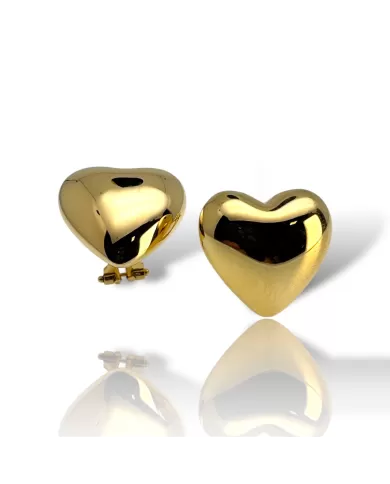 Orecchini cuore in oro giallo