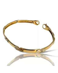 Bracciale a piastra oro giallo e bianco Spagnoletti 1945