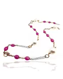 Collana oro e Zaffiro rosa