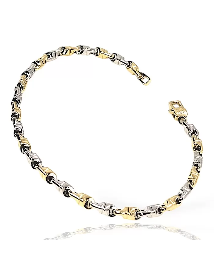 Bracciale in Oro Giallo e Bianco Spagnoletti 1945