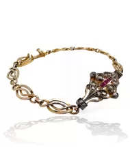 Bracciale fine 800 rubini e diamanti Spagnoletti 1945