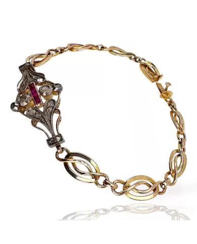 Bracciale fine 800 rubini e diamanti Spagnoletti 1945