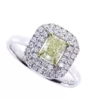 Anello Diamante Fancy Color 0,70ct e diamanti 0,33ct