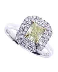 Anello Diamante Fancy Color 0,70ct e diamanti 0,33ct Salvini