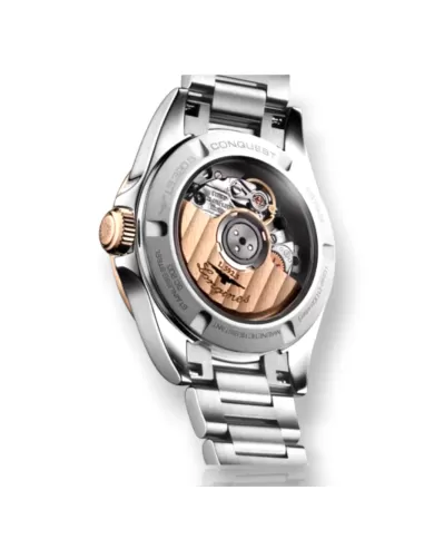 Conquest Acciaio oro auto 30mm Blu matt Longines Ref L33205926