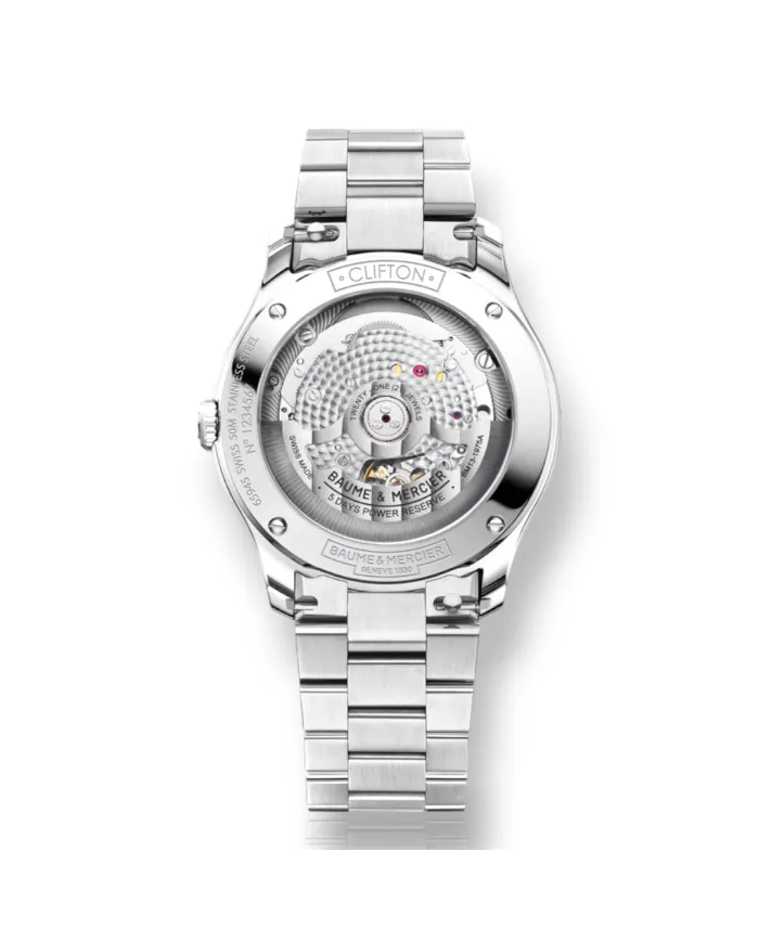 Clifton Baumatic acciaio 39mm Baume & Mercier Ref M0A10793