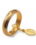 Fede classica in oro giallo bordi bianchi rodiati 7,0g