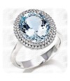 Rings with aquamarine